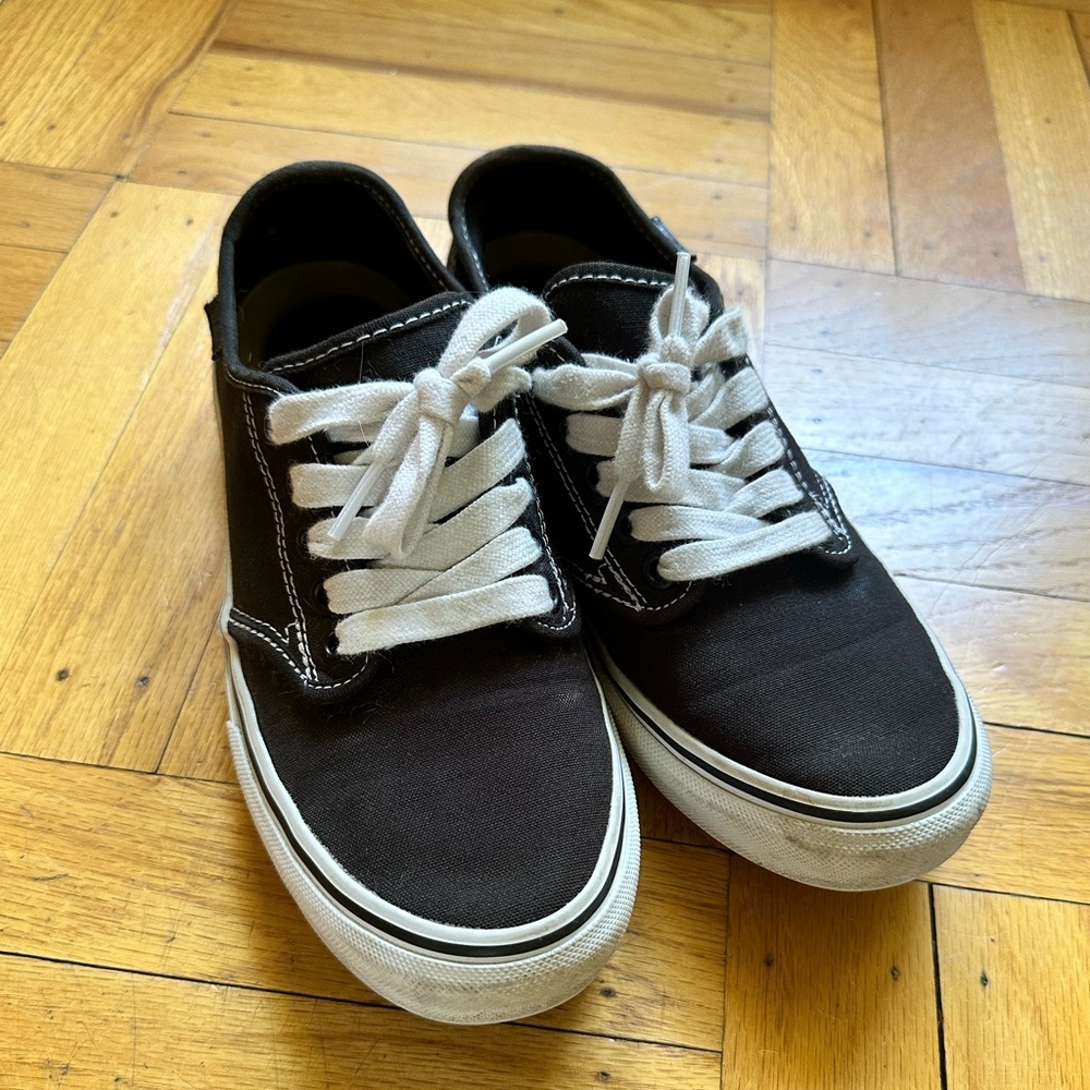 Vans black tie sneakers
